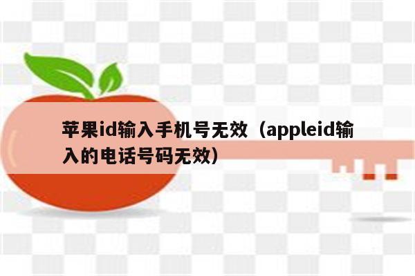 苹果手机注册id手机号无效是什么意思